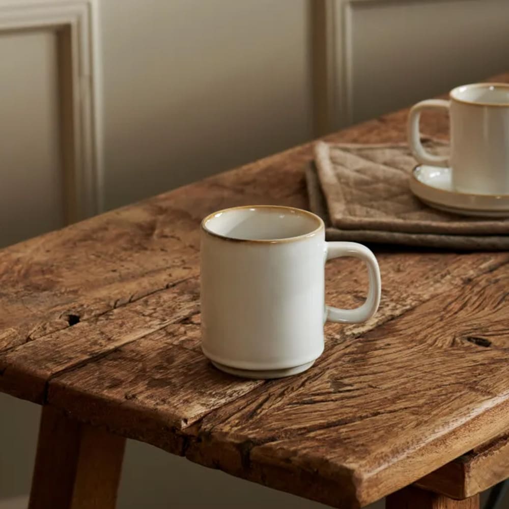 Mineral Marble Mugg i keramik 300ml - Vit