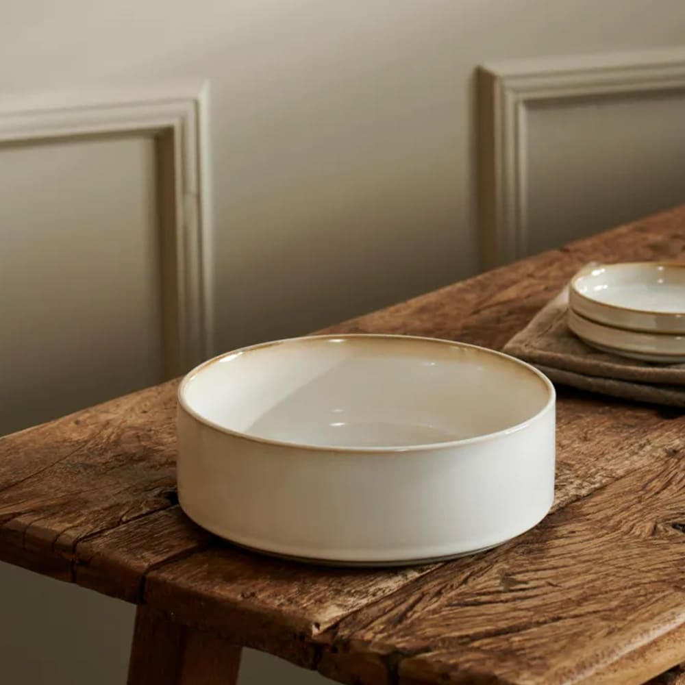 Mineral Marble Skål i keramik 20x6,5cm - Vit