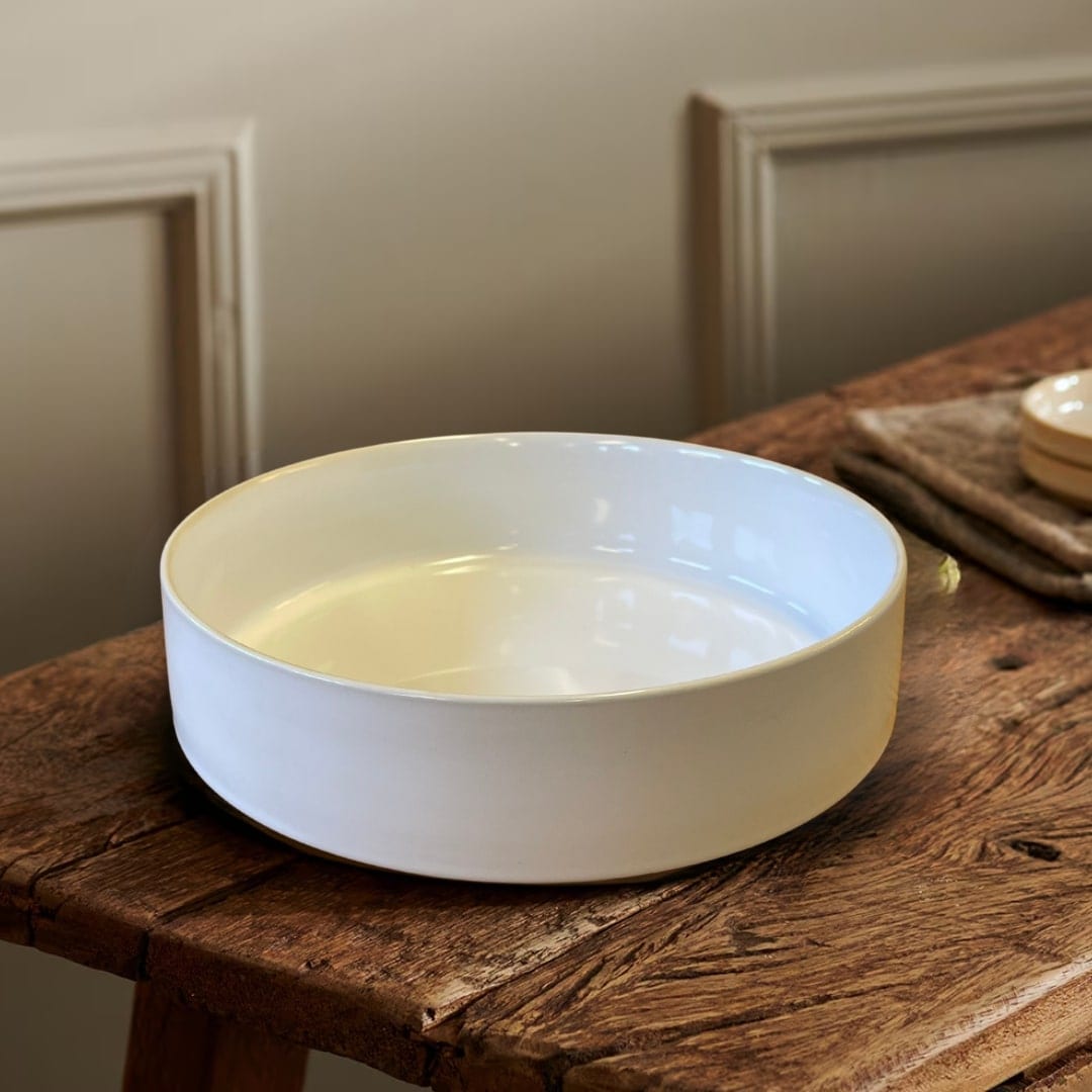 Mineral Marble Salladsskål i keramik 26cm  - Vit