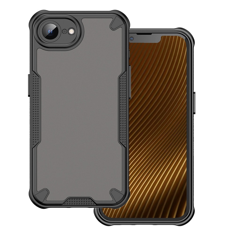 Skyddsskal till iPhone 16e med stötdämpande hörn - svart