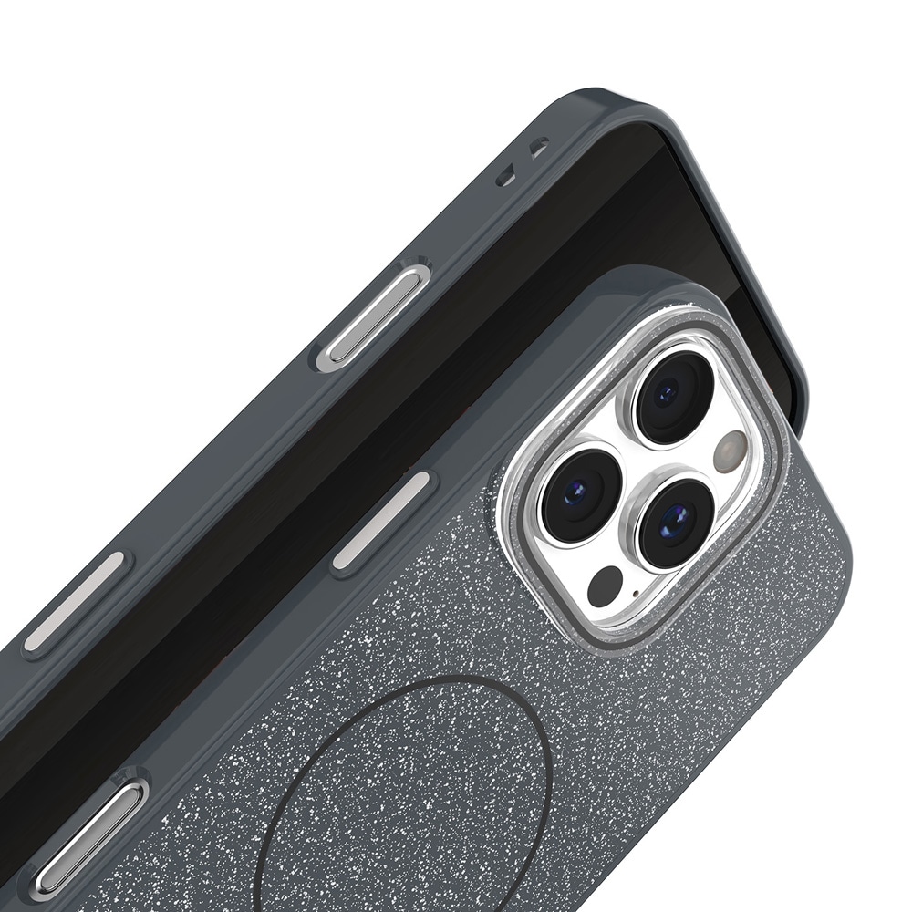 Glitrende cover til iPhone 16 Pro – Sort