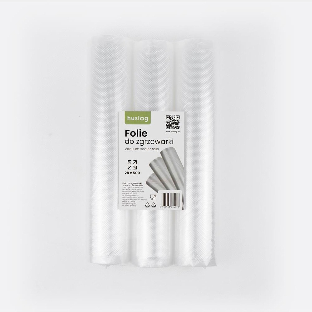 Huslog vakuumrullar för matförvaring 28×500 cm – 3-pack
