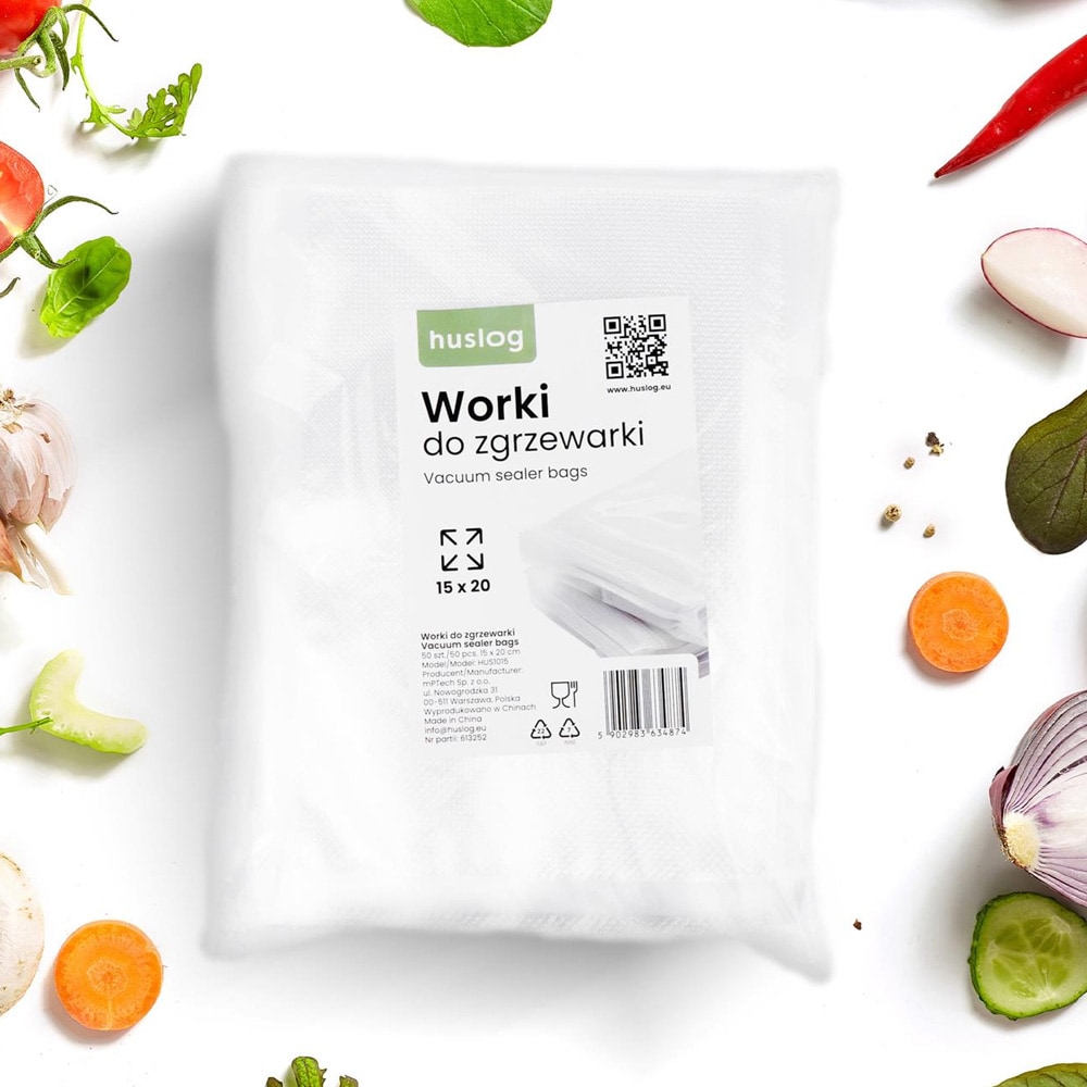 Huslog vakuumpåsar 15×20 cm – 50-pack