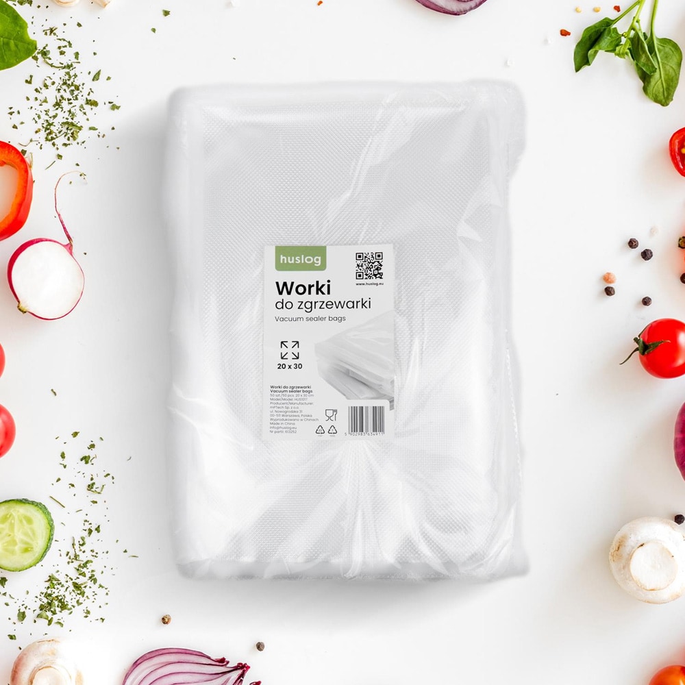 Huslog vakuumpåsar 20×30 cm – 50-pack