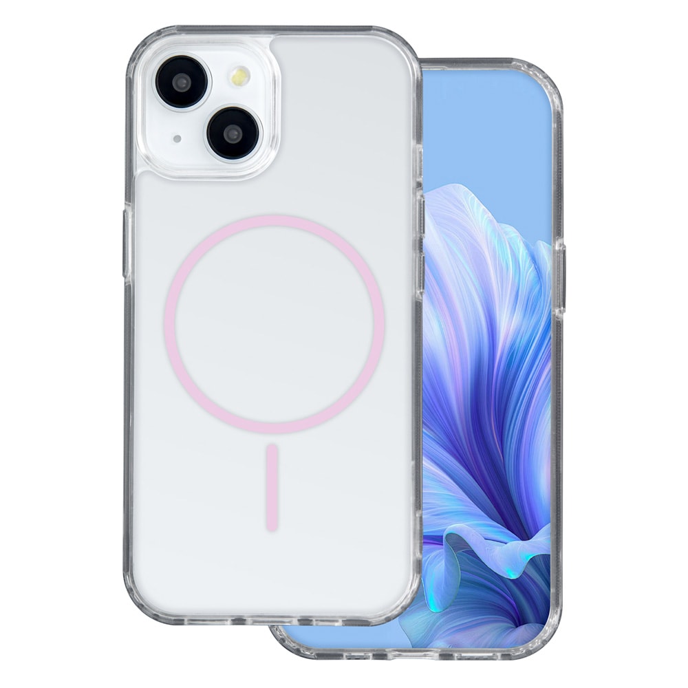 MagSafe-skal till iPhone 17 Pro – Rosa / transparent
