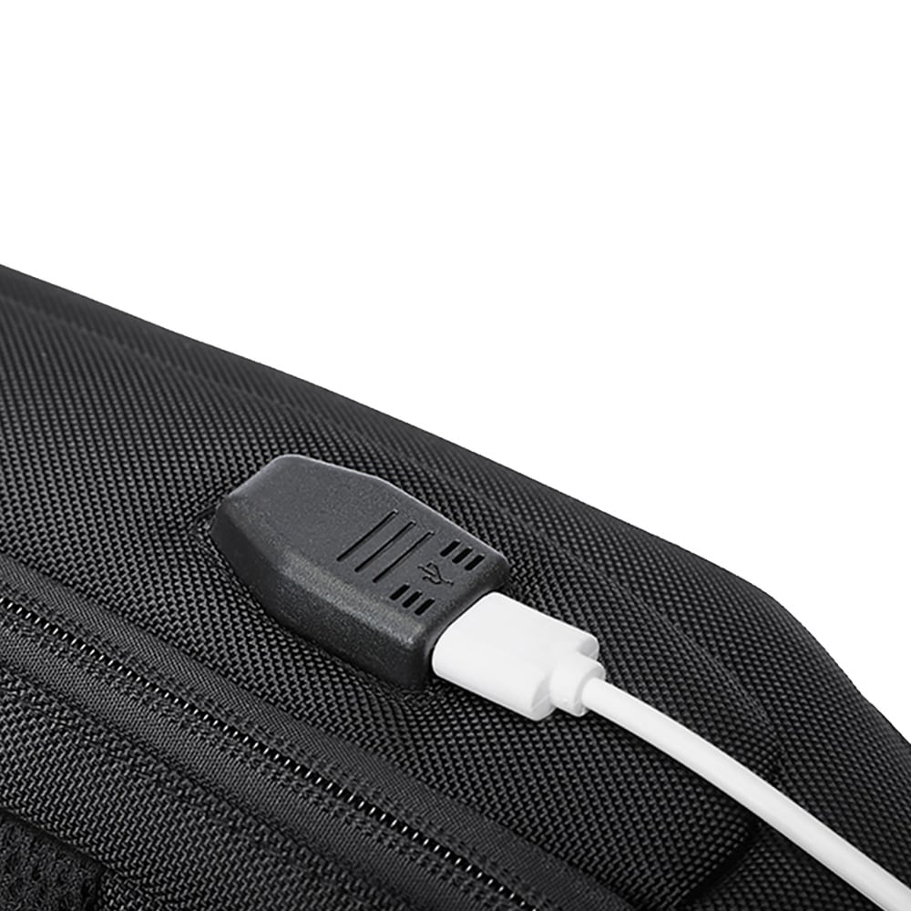 Wozinsky Ryggsäck med lås och USB-uttag - Svart