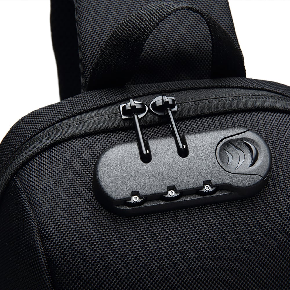 Wozinsky Ryggsäck med lås och USB-uttag - Svart