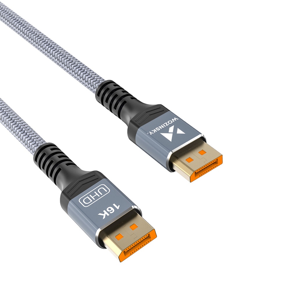 Wozinsky DisplayPort 2,1 Kabel 16K@60Hz 8K@120Hz 4K@240Hz 1m - Svart