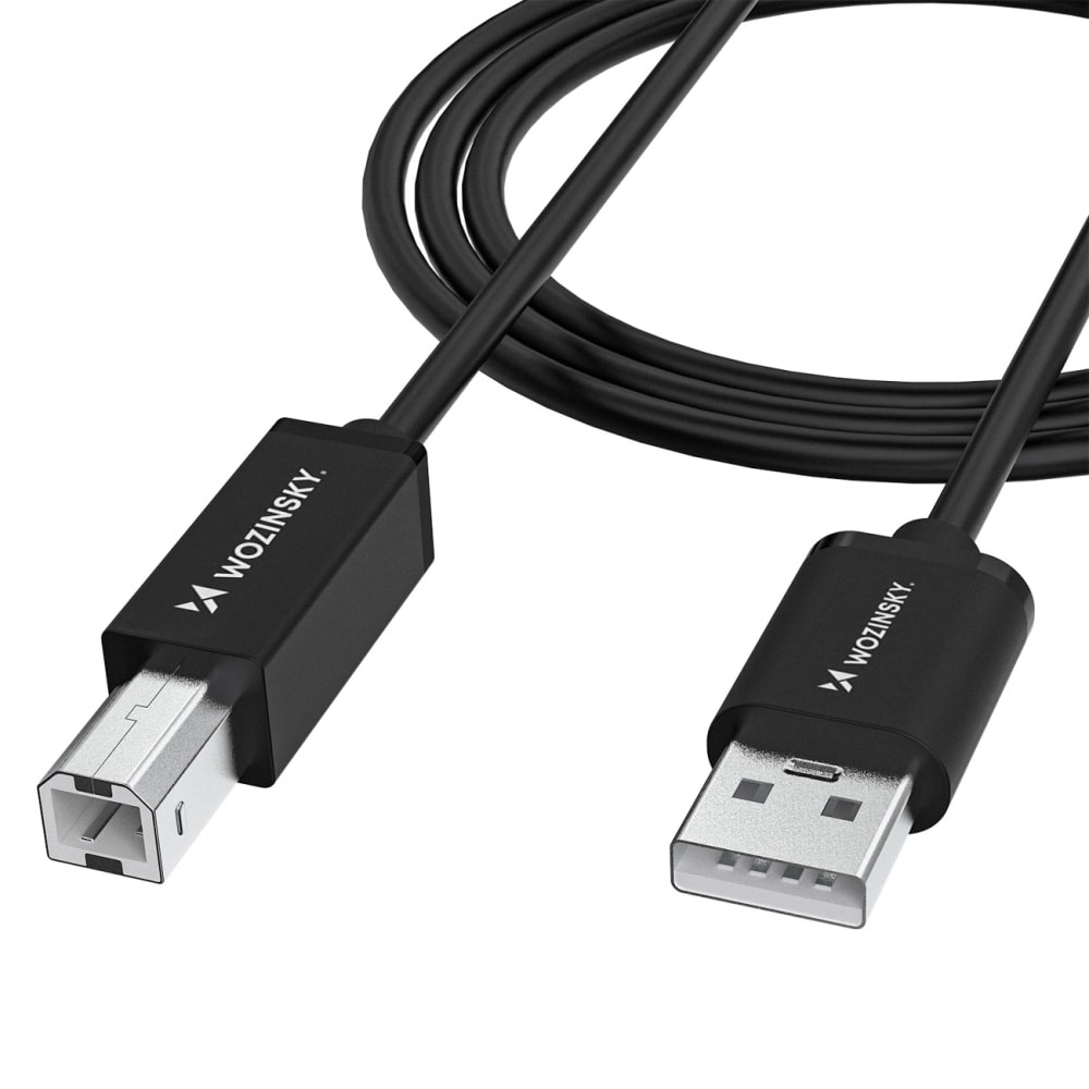 Wozinsky USB-B till USB-kabel 480Mb/s 1m - Svart