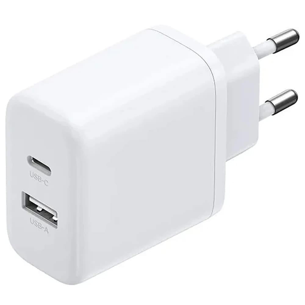 Ugreen GaN 20W USB-Laddare med 1xUSB och 1xUSB-C - Vit