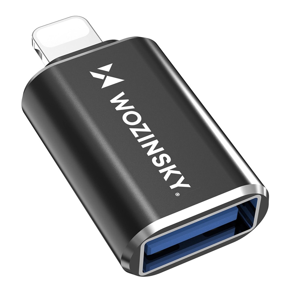 Wozinsky OTG USB-Adapter Lightning till USB - Svart