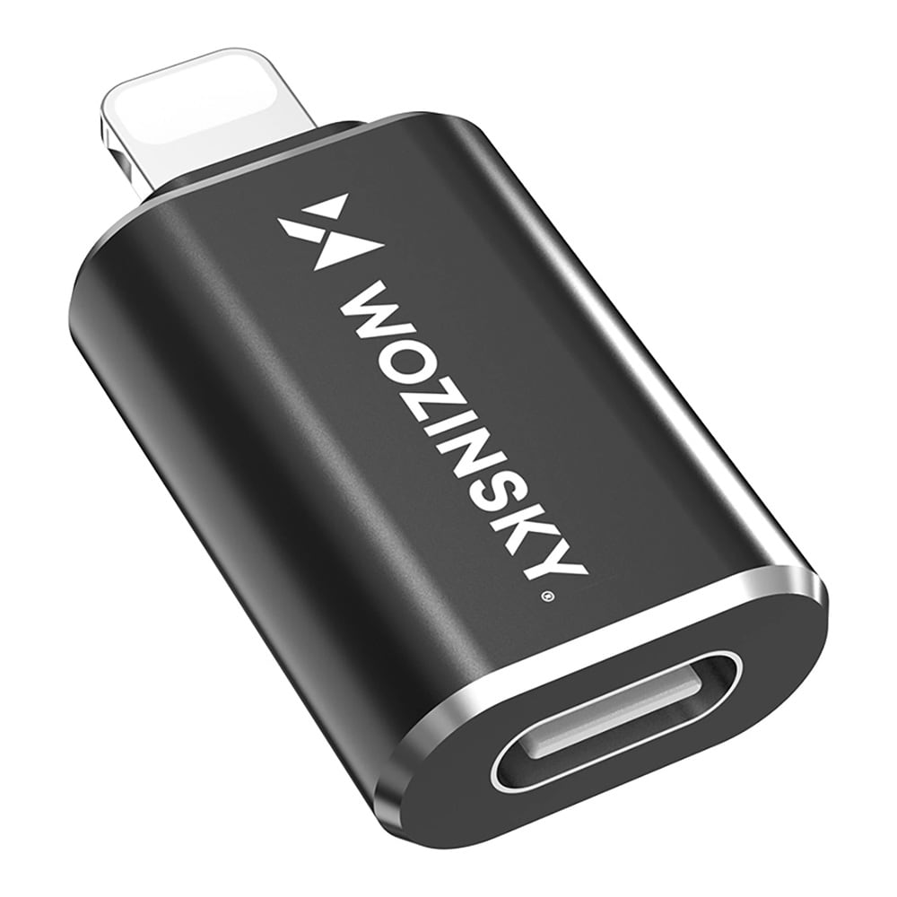 Wozinsky USB-Adapter Lightning till USB-C - Svart