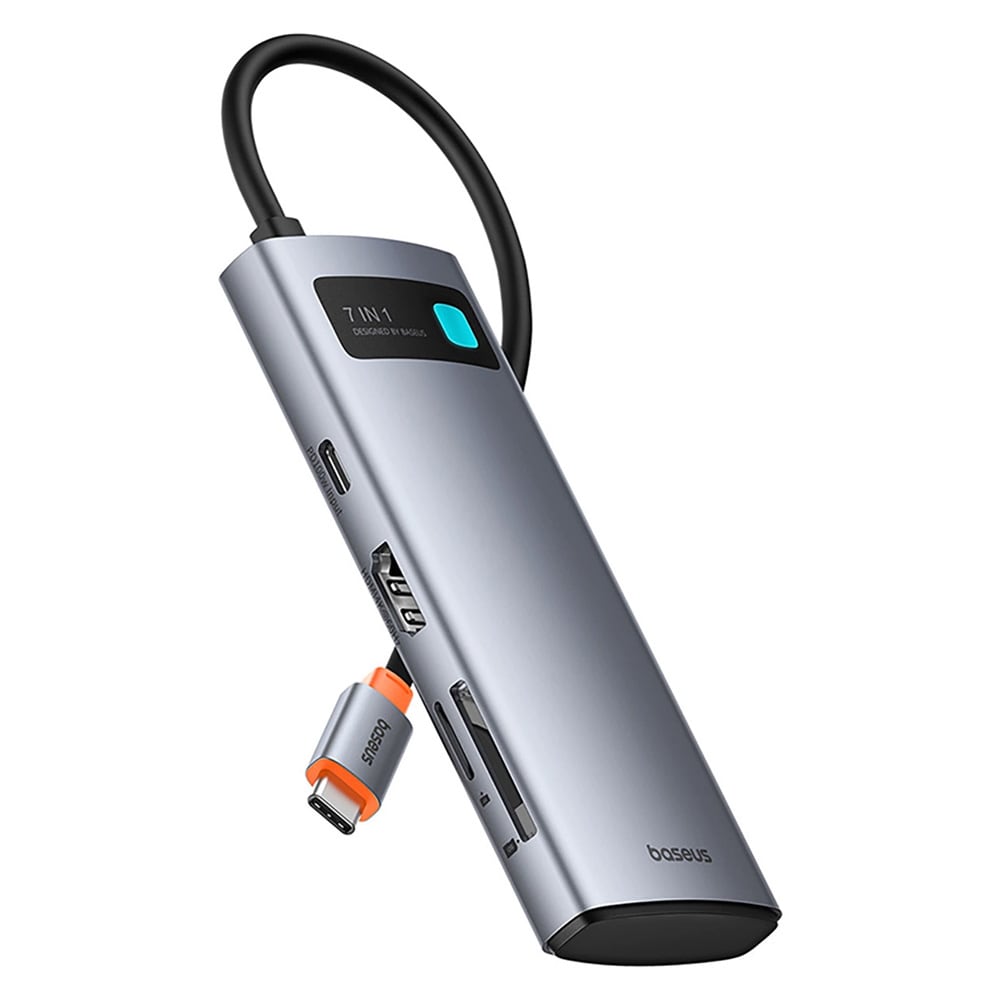 Baseus 7i1 USB-C Hubb med HDMI / 3x USB 3,0 / USB-C PD / SD / microSD