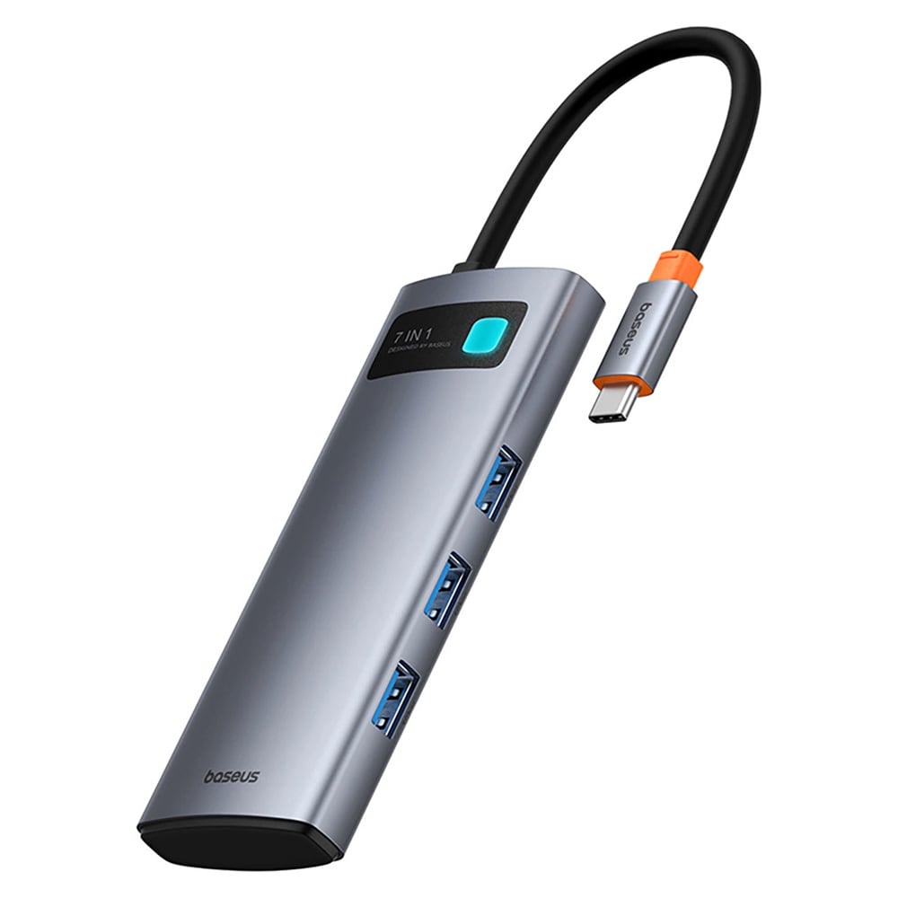 Baseus 7i1 USB-C Hubb med HDMI / 3x USB 3,0 / USB-C PD / SD / microSD