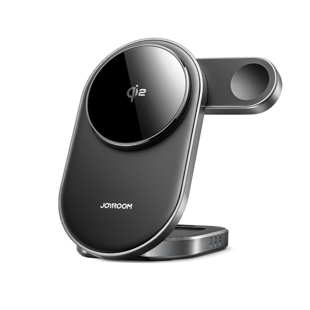 Joyroom 3i1 Laddställ med trådlös laddning - Svart