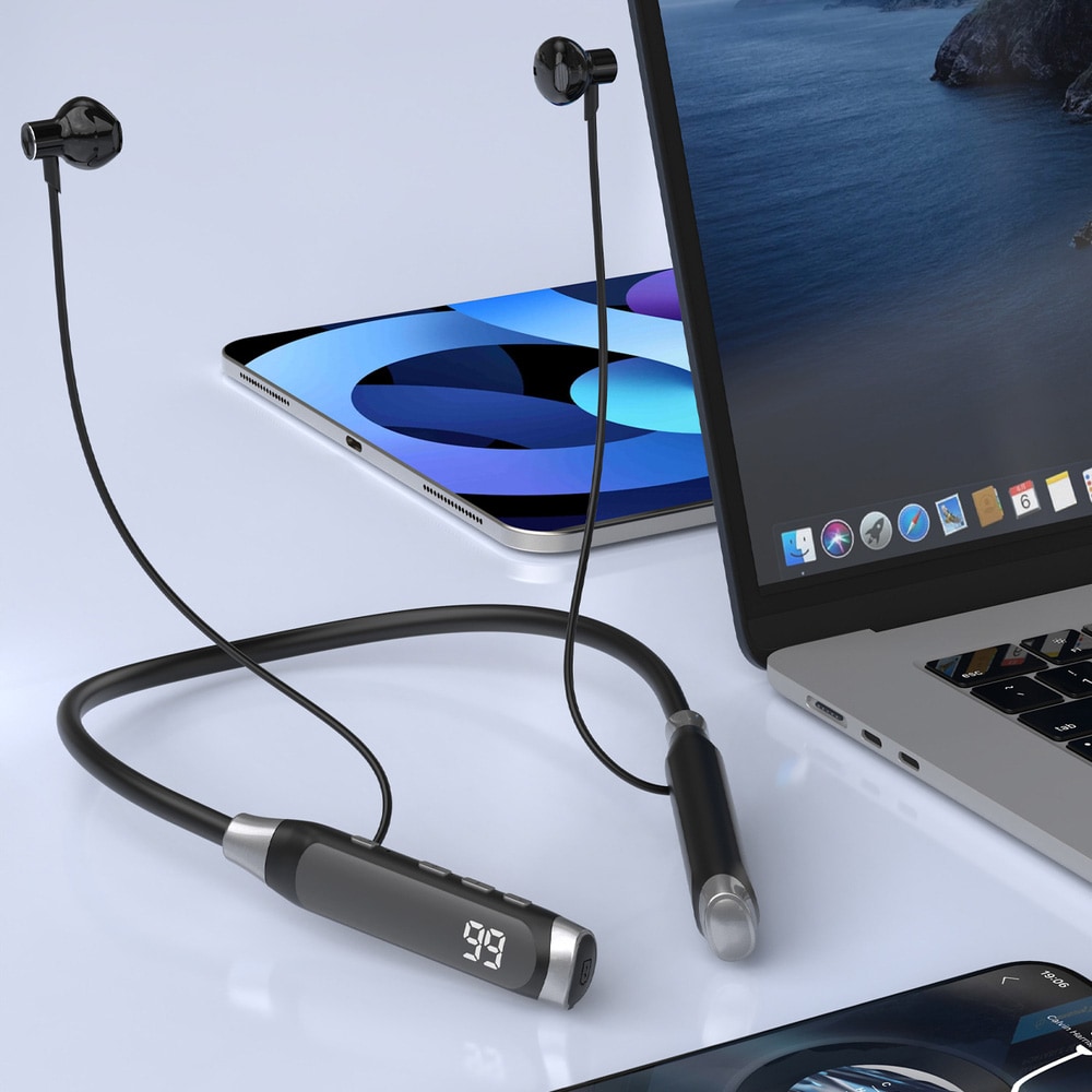 Dudao U5 Max Bluetooth-headset med nackrem - Svart