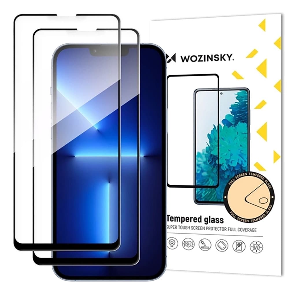 Wozinsky Härdat Skärmskydd till Samsung Galaxy A17 / A17 5G 2-pack - Svart Ram
