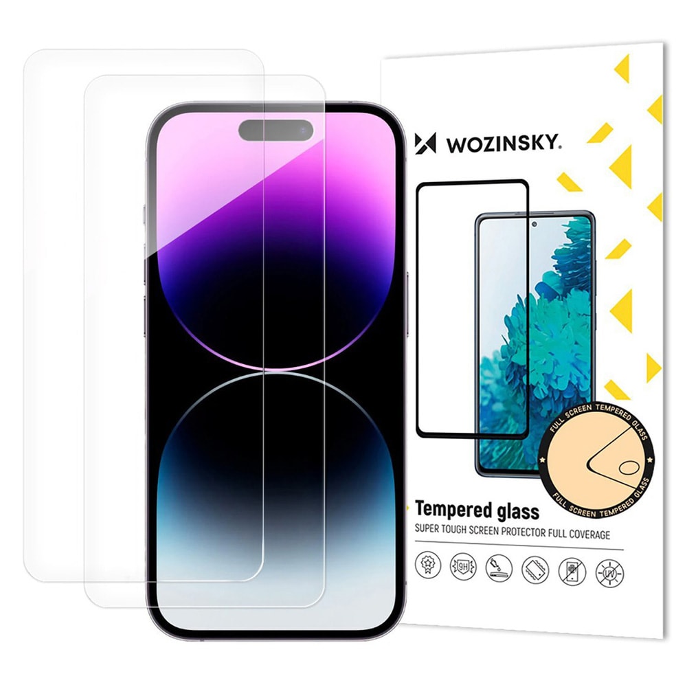Wozinsky Härdat Skärmskydd till iPhone 17/16 Pro 2-pack