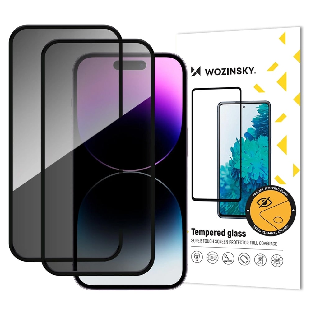 Wozinsky Härdat Skärmskydd Privacy till iPhone 17 Pro Max 2-pack
