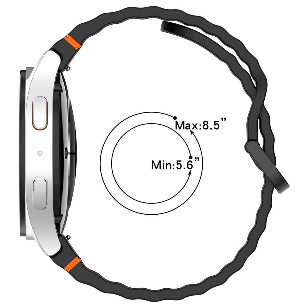 Silikonarmband till Samsung Watch 7 - Svart