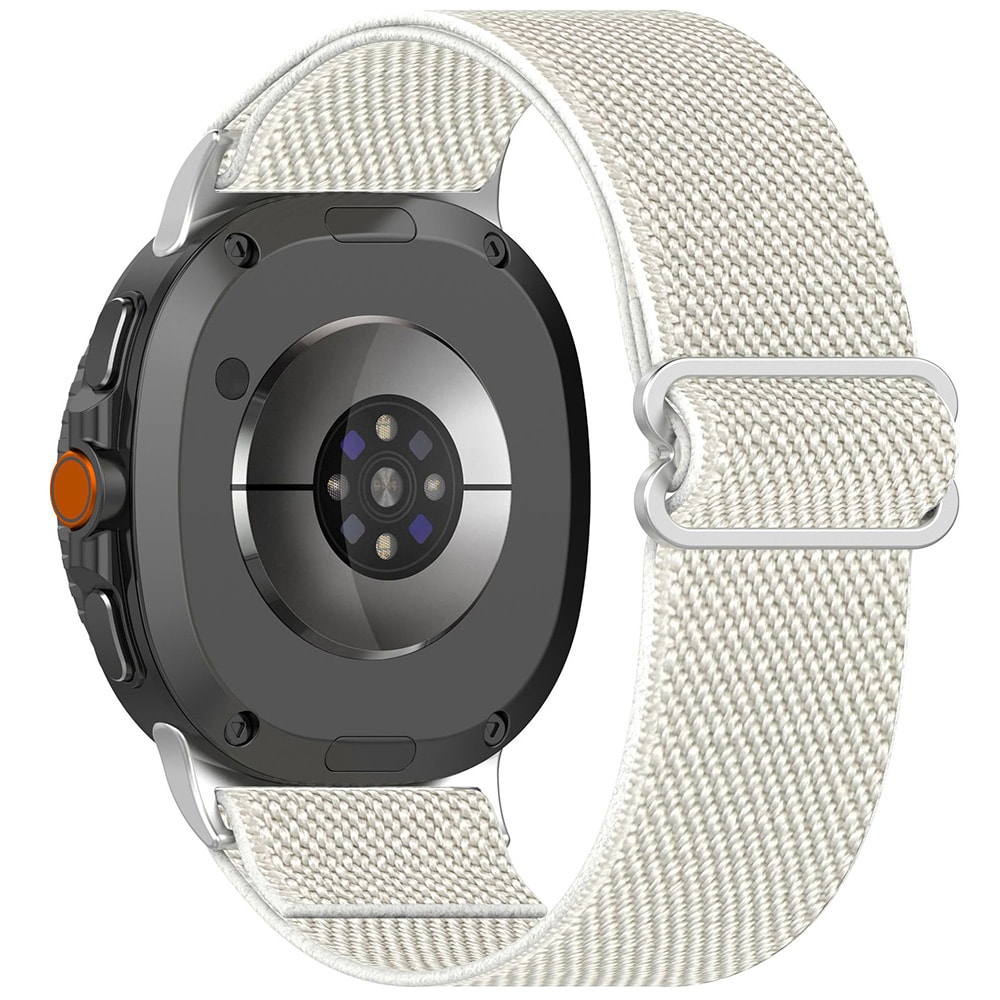 Nylonarmband till Samsung Galaxy Watch 8 / Watch 8 Classic - Starlight Vit