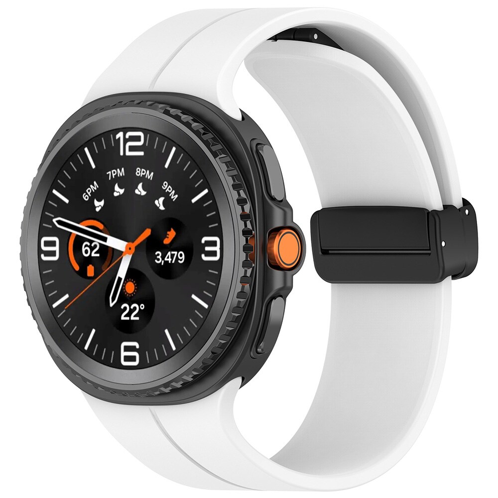 Vit silikonrem till Samsung Galaxy Watch 8 / 8 Classic / sportarmband / klockarmband