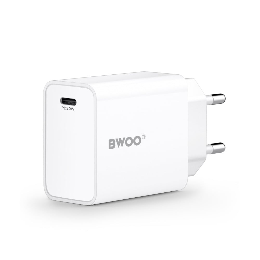 BWOO Väggladdare 20W QC med USB-C