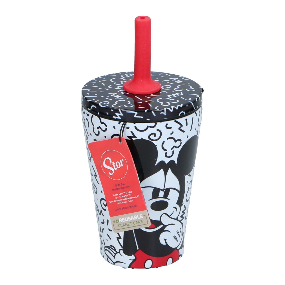 Mickey Mouse Mugg med sugrör 360ml