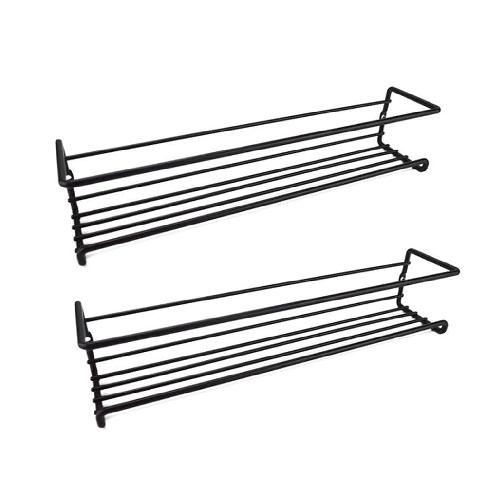 Vägghängd Kryddhylla 29x6,5x6cm 2-pack - Svart