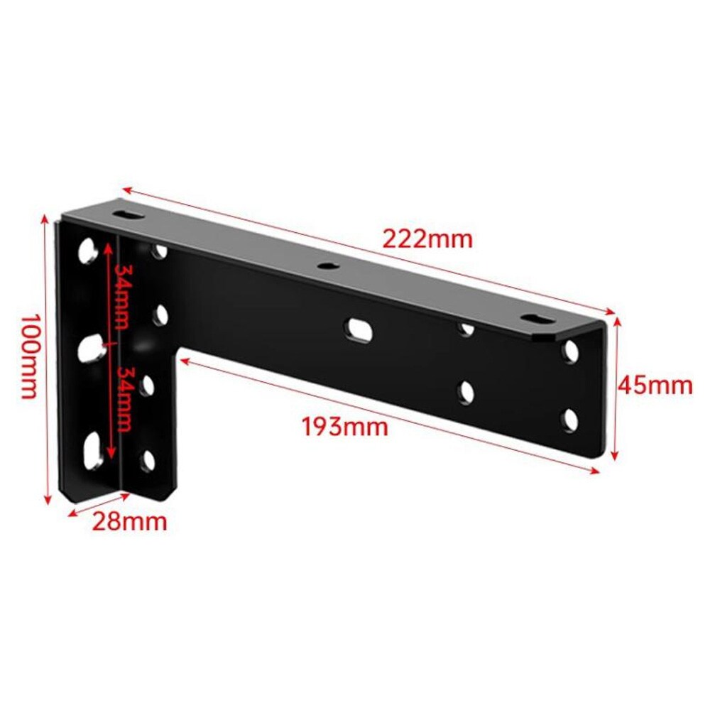 Kraftiga konsoler till flytande möbler 22,2cm 2-pack - Svart