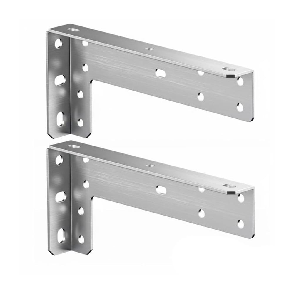 Kraftiga konsoler till flytande möbler 22,2cm 2-pack - Rostfritt Stål