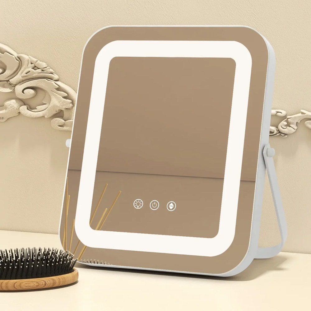 Sminkspegel 30×25 cm med LED-belysning