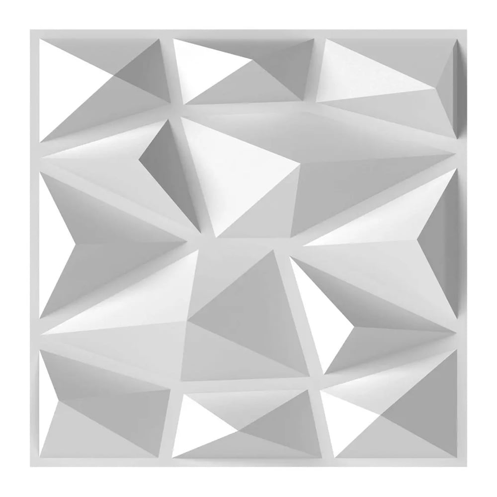 3D väggpaneler i diamantdesign – 50-pack, 4,5 m²