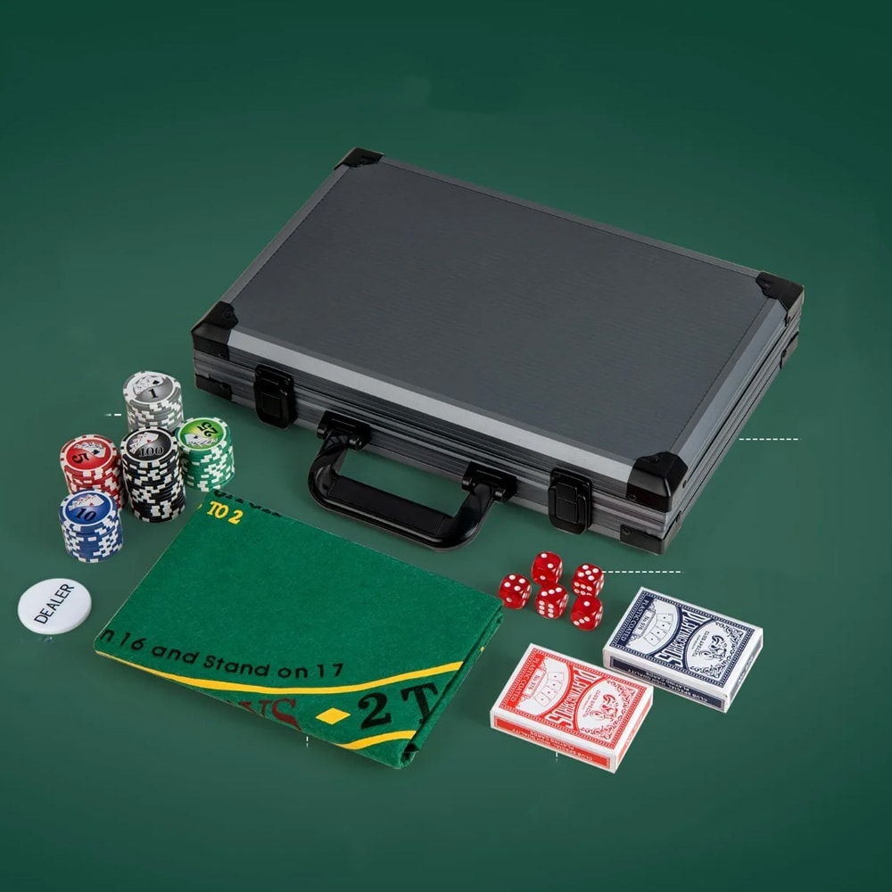 Texas Hold’em pokerset i väska – 400 marker