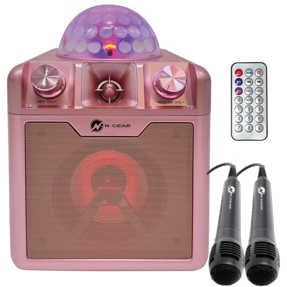 N-Gear Disco Block 410 - Portabel Karaokehögtalare - Space Pink