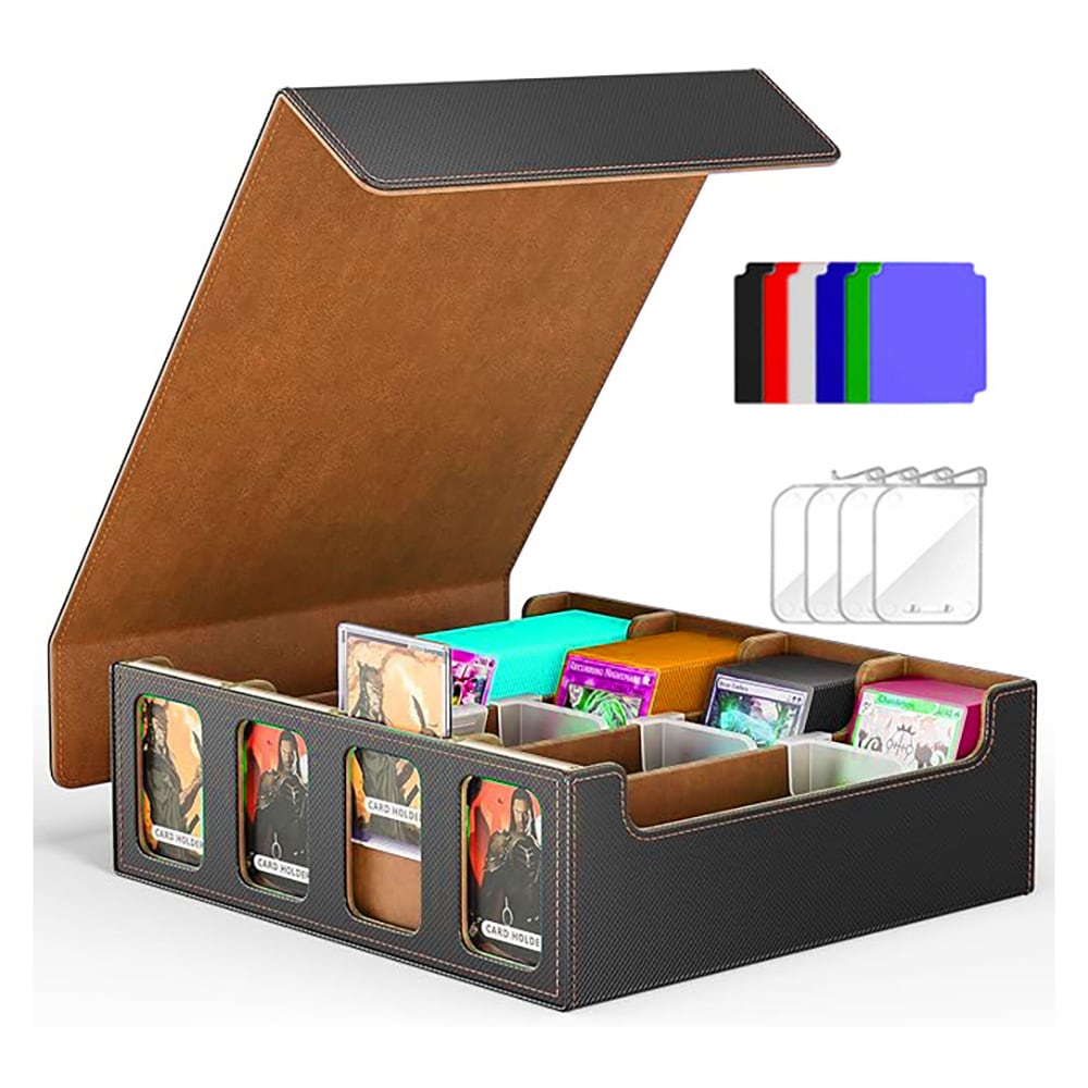 Låda med Fönster för minst 3000 MTG-kort - Svart/Brun