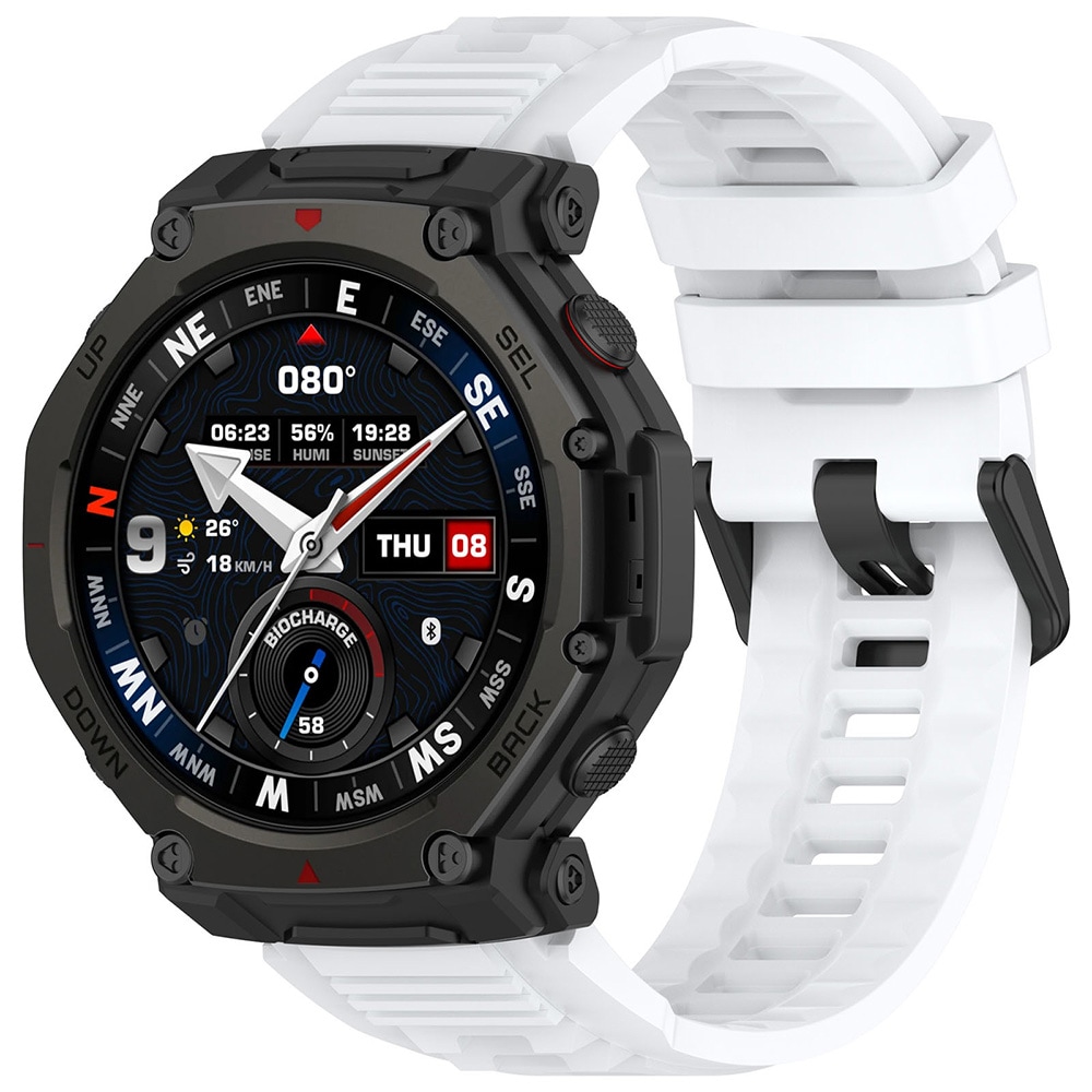 Silikonarmband till Amazfit T-Rex 3 Pro 48mm - Vit