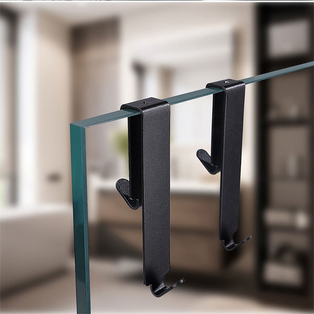 Hängare för duschdörr - Svart