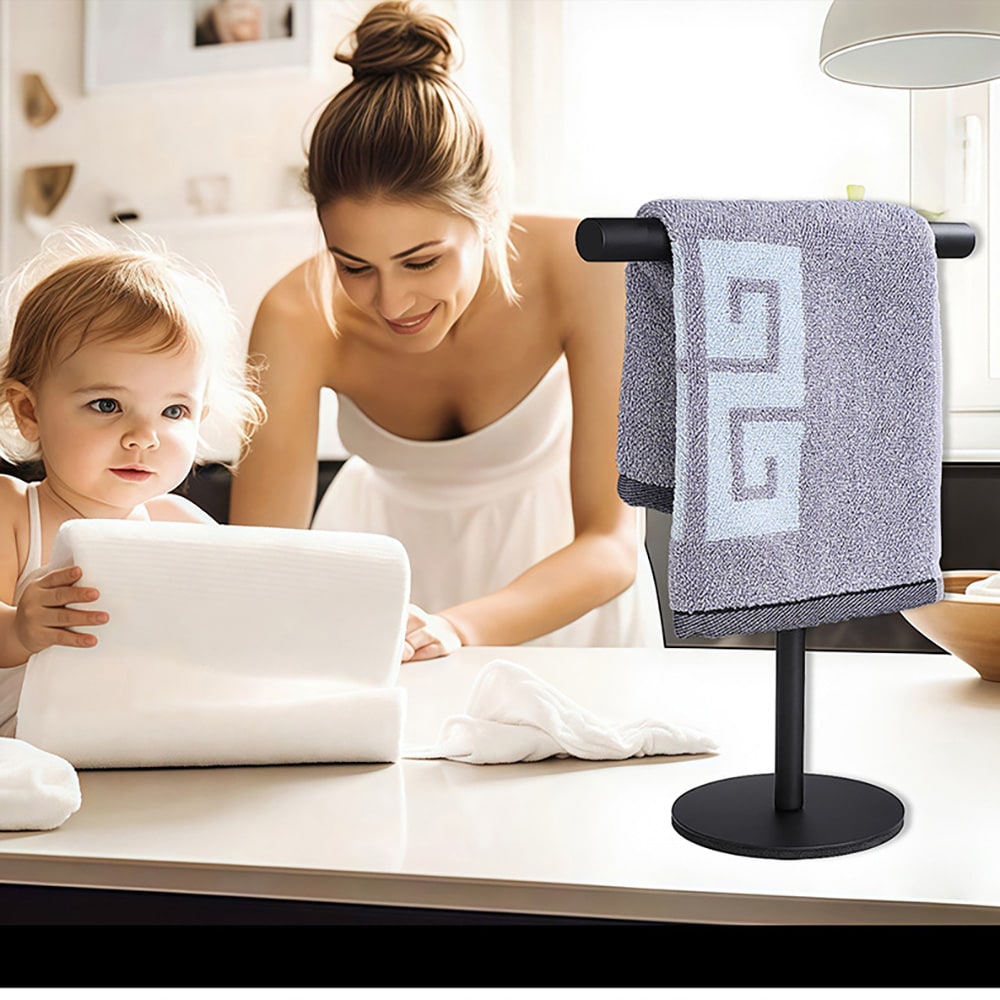 T-format smyckesställ i metall - Svart