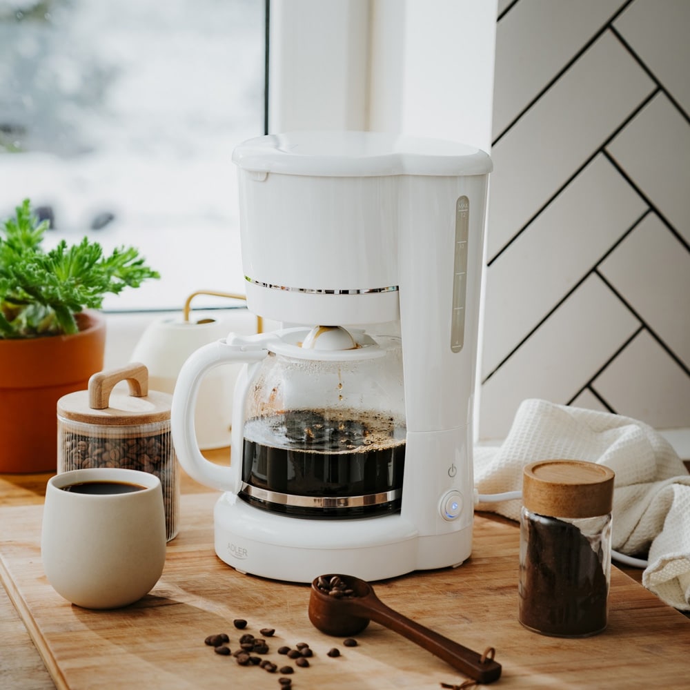 Kaffebryggare för 12 koppar - Vit