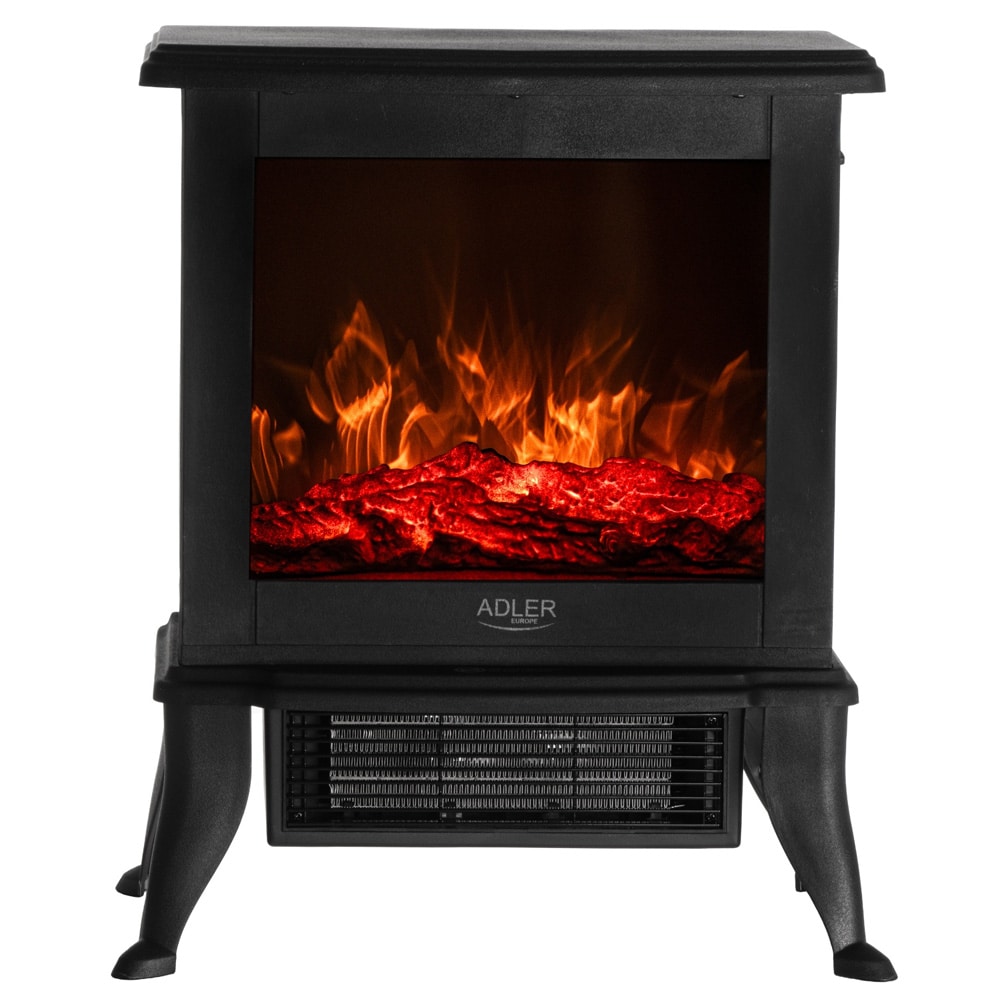 Elektrisk kamin med 3D-flameffekt och två värmelägen 1000/1800 W
