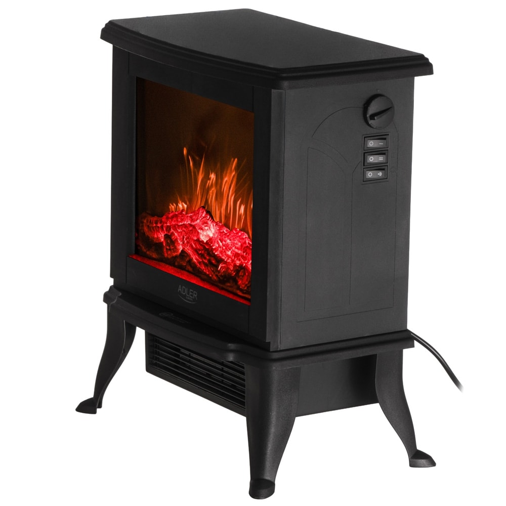 Elektrisk kamin med 3D-flameffekt och två värmelägen 1000/1800 W