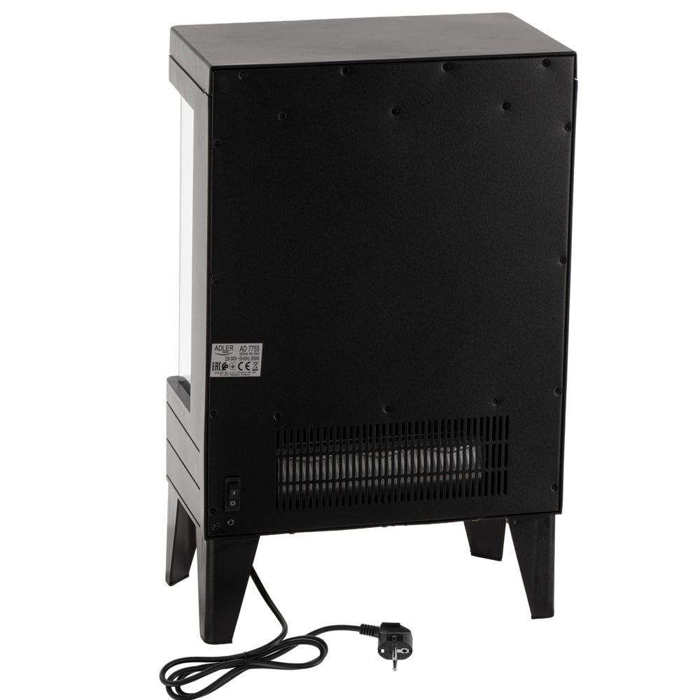 Elektrisk kamin med 3D-flameffekt / värmekamin / eldstad med två värmelägen 1000/2000 W