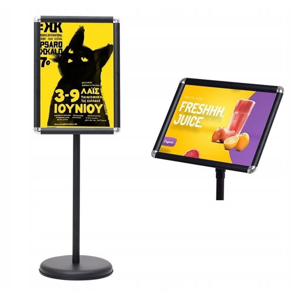 Höj- och vridbart informationsställ A3 - Svart