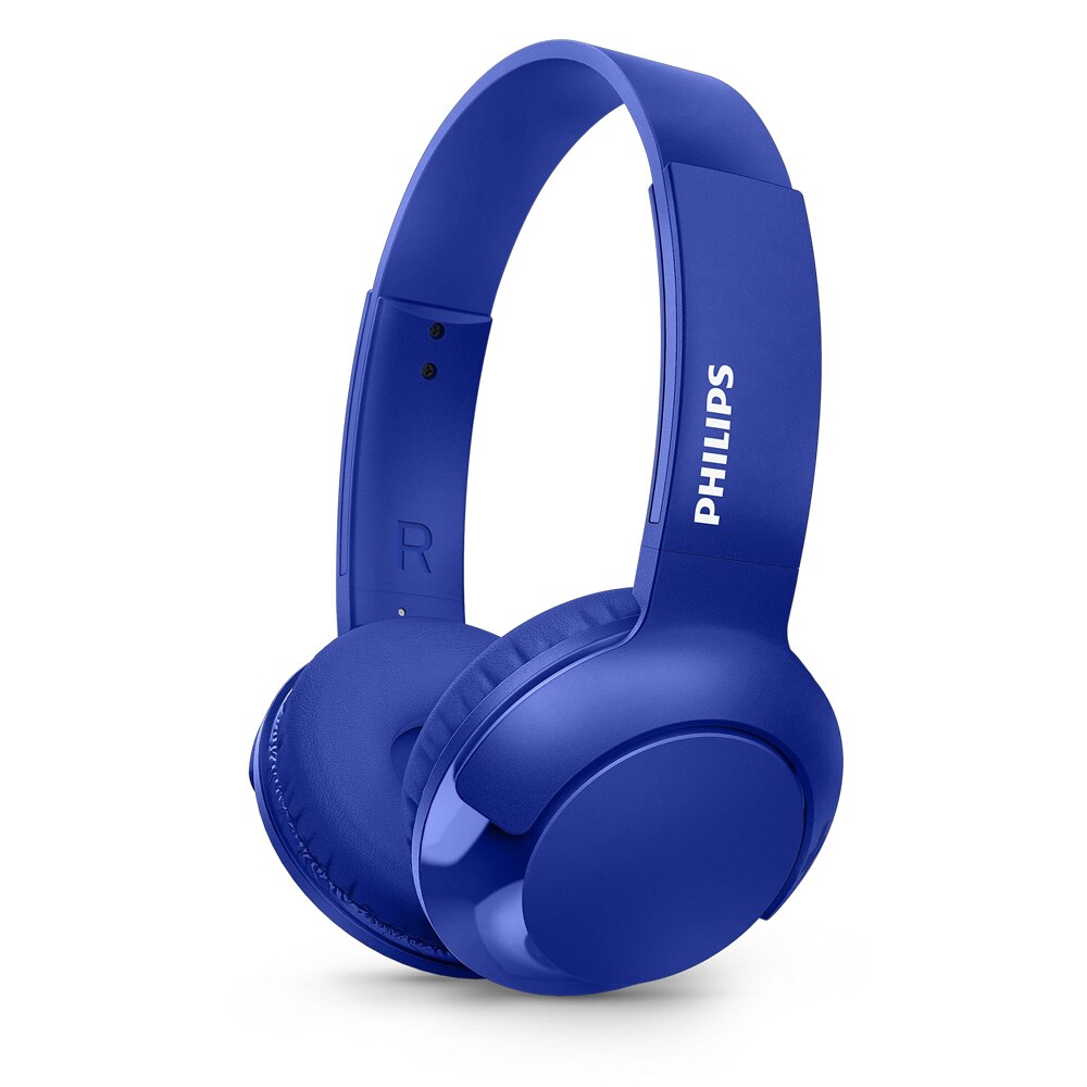 Philips Bass+ On-Ear Bluetooth Headset - Blå