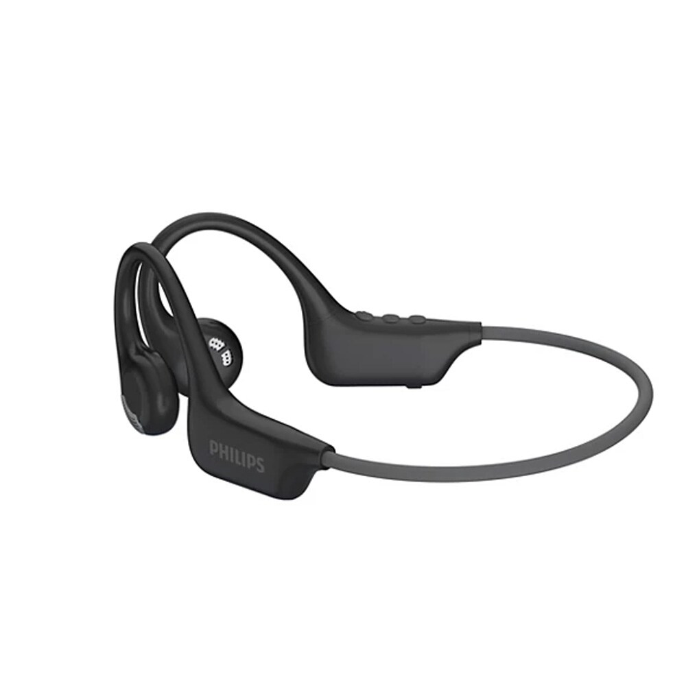 Philips open-ear trådlöst sportheadset med AI-mikrofon och IPX4-klassning - Svart