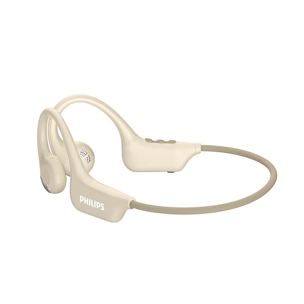 Philips open-ear trådlöst sportheadset med AI-mikrofon och IPX4-klassning - Vit