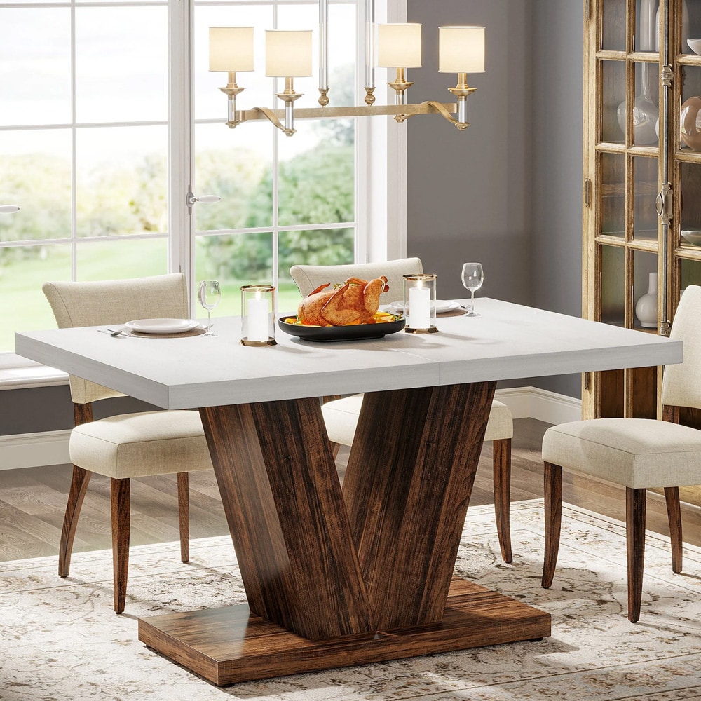 Matbord 120x80cm - Vit/Ek