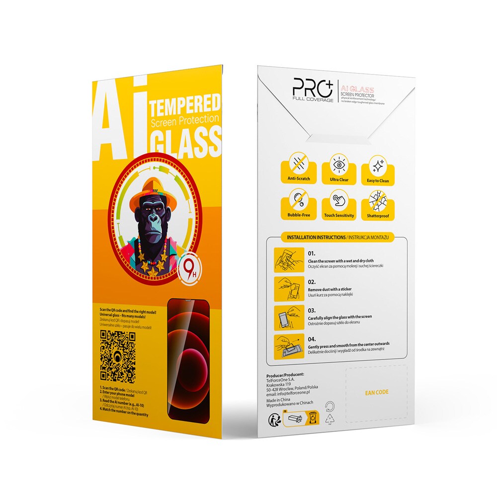 Univeralt Härdat Skärmskydd 9D OneFit 6,7"