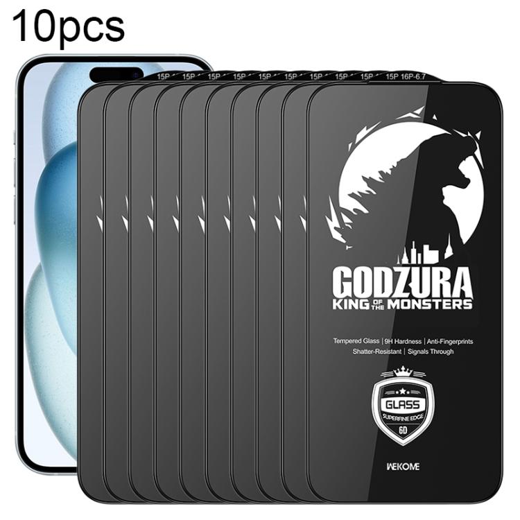 Härdat Skärmskydd HD 6D till iPhone 16 Plus / 15 Plus 10-pack